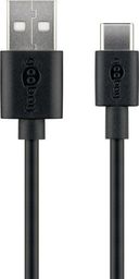 Kabel USB Goobay USB-A - USB-C Czarny (4040849386756)
