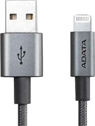 Kabel USB ADATA USB-A - Lightning 1 m Grafitowy (AMFIAL-1MK-CTI)