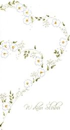  MAK Karnet Ślub DL S16 - Białe kwiaty