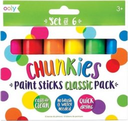  Kolorowe Baloniki Farby w kredce Chunkies Paint Sticks 6 sztuk