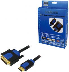 Kabel LogiLink HDMI - DVI-D 3m niebieski (CHB3103)