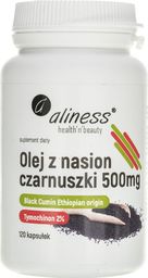  Aliness Aliness Olej z nasion czarnuszki 2% 500 mg - 120 kapsułek