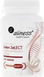 Aliness Aliness Selen Select L-selenometionina 200 g - 100 tabletek