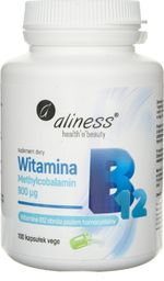  Aliness Aliness Witamina B12 Methylcobalamin 900 g - 100 kapsułek