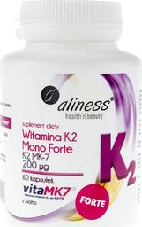  Aliness Aliness Witamina K2 Mono FORTE MK-7 200 g z Natto - 60 kapsułek