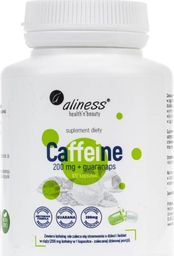  Aliness Aliness Caffeine 200 mg z guaraną - 100 kapsułek