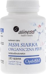  Aliness Aliness MSM Siarka Organiczna Plus - 180 tabletek
