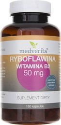  MEDVERITA Medverita Ryboflawina (Witamina B2) 50 mg - 180 kapsułek