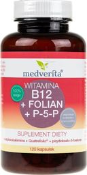  MEDVERITA Medverita Witamina B12 + Folian + P-5-P (B6) - 120 kapsułek