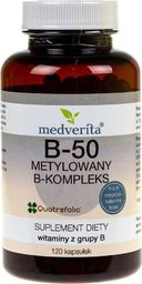  MEDVERITA Medverita B-50 metylowany B-kompleks - 120 kapsułek