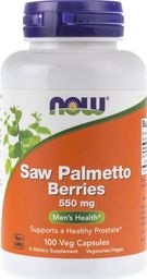  NOW Foods Now Foods Saw Palmetto Berries (Palma Sabałowa) 550 mg - 100 kapsułek