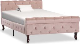  vidaXL Rama łóżka, różowa, tapicerowana aksamitem, 100 x 200 cm