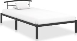  vidaXL Rama łóżka, czarna, metalowa, 90 x 200 cm