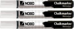 Nobo Markery kredowe, białe, 3szt. (34438398)