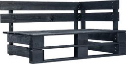  Elior Czarna ławka ogrodowa z palet - Bradley 3X