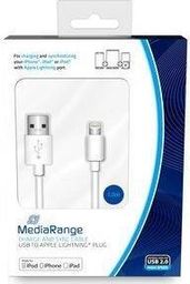 Kabel USB MediaRange USB-A - 1 m Biały (MRCS178)