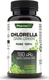  Pharmovit Chlorella Dark-Green 180 Tabletek Chlorella Pyrenoidosa Układ Odpornościowy Witalność Organizmu Mikroflora Jelit