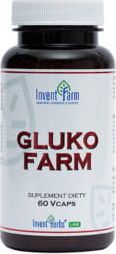  Invent Farm GLUKO FARM 60 VCAPS Metabolizm węglowodanów Prawidłowy poziom cukru - INVENT FARM