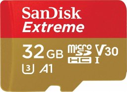Karta SanDisk Extreme MicroSDXC 32 GB Class 10 UHS-I/U3 A2 V30 (SDSQXAF-032G-GN6GN)