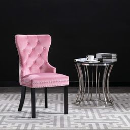  vidaXL VidaXL Krzesła stołowe, 4 szt., różowe, aksamitne