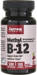  Jarrow Jarrow Formulas Methyl B12 (Metylokobalamina) 500 mcg - 100 pastylek