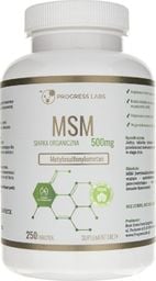  Progress Labs Progress Labs MSM (siarka organiczna) 500 mg - 250 tabletek