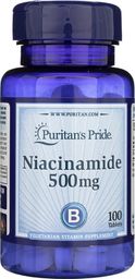  Puritans Pride Puritan's Pride Niacynamid 500 mg - 100 tabletek
