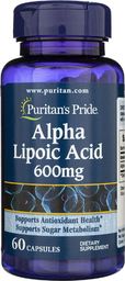 Puritans Pride Puritan's Pride Kwas Alfa Liponowy 600 mg - 60 kapsułek