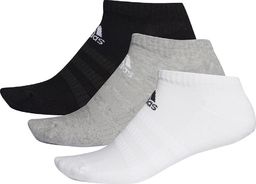 Adidas Skarpety adidas Cushioned Low 3PP białe, czarne, szare DZ9383 : Rozmiar - 46-48
