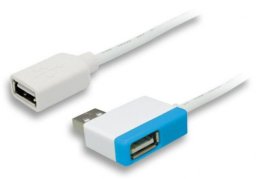 Kabel USB Unitek USB-A - USB-A 0.15 m Biały (Y-2011)
