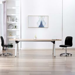  vidaXL Krzesła stołowe, 2 szt., czarne, tapicerowane tkaniną