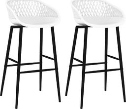  vidaXL Krzesła barowe, 2 szt., białe