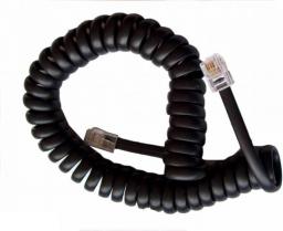 Kabel telefoniczny skręcany 2m Czarny (TEL0032A)