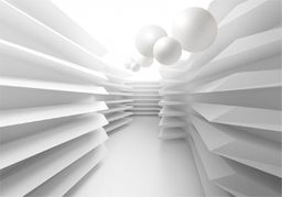  DecoNest Fototapeta - Biały labirynt - 250X175