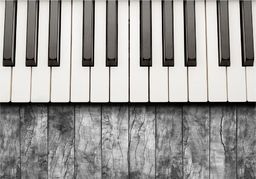  DecoNest Fototapeta - Zainspirowane Chopinem - szare drewno - 400X280