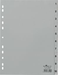  Durable Przekładki PP A4, numeryczne 1-10, szare Durable szary