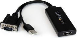 Adapter AV StarTech D-Sub (VGA) - HDMI + USB-A czarny (VGA2HDU)