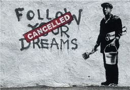  DecoNest Fototapeta - Dreams Cancelled (Banksy) - 150X105