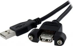 Kabel USB StarTech USB-A - USB-A 0.9 m Czarny (USBPNLAFAM3)