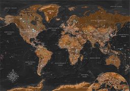 DecoNest Fototapeta - Świat: Stylowa mapa - 150X105