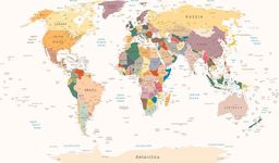  DecoNest Fototapeta - Mapa świata - 300X210