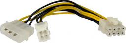 StarTech Molex - ATX/EPS 8-pin, 0.15m, Żółty (EPS48ADAP)