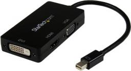 Adapter AV StarTech DisplayPort Mini - HDMI - D-Sub (VGA) - DVI-D czarny (MDP2VGDVHD)