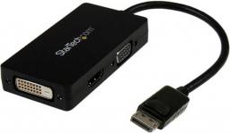 Adapter AV StarTech DisplayPort - HDMI - D-Sub (VGA) - DVI-D czarny (DP2VGDVHD)