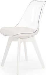  Selsey Krzesło Sigetec transparentne z białą podstawą