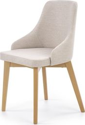  Selsey Krzesło tapicerowane Berlas kremowe - dąb miodowy