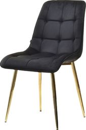  Selsey Krzesło tapicerowane Briare czarno - złote tapicerowane