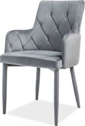  Selsey Krzesło tapicerowane Dana szare aksamitne