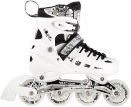 Rolki Nils Extreme NH10905 z wymienną płozą regulowane białe r. 39-42