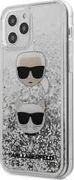  Karl Lagerfeld Karl Lagerfeld KLHCP12MKCGLSL iPhone 12/12 Pro 6,1" srebrny/silver hardcase Liquid Glitter Karl&Choupette